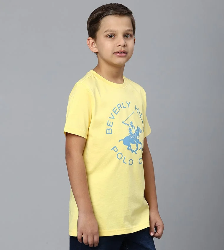 BEVERLY HILLS POLO CLUB Logo Printed Crew Neck T-Shirt