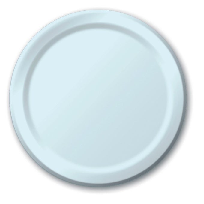 TOUCH OF COLOR 24 COUNT PAPER BANQUET PLATES PASTEL BLUE