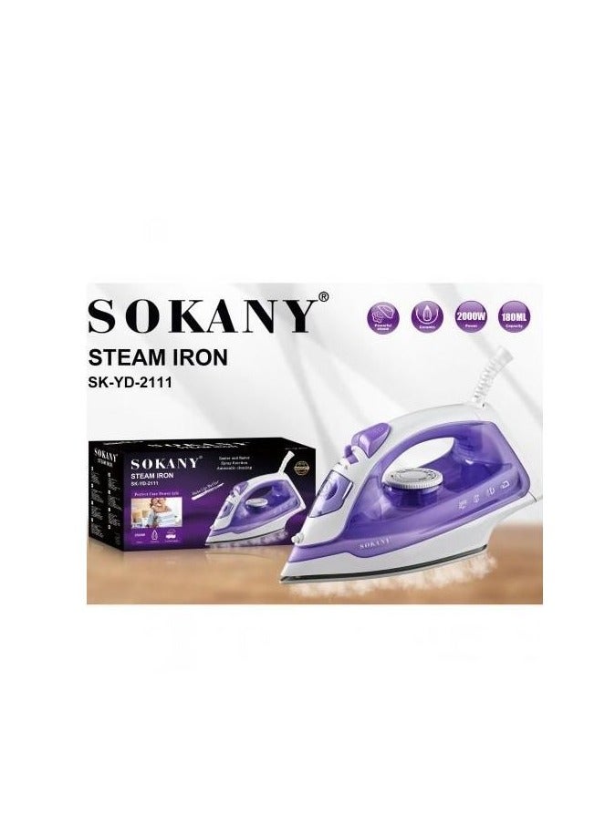 Sokany Steam Iron - SK-2111 2000 Watt purple - Image 1