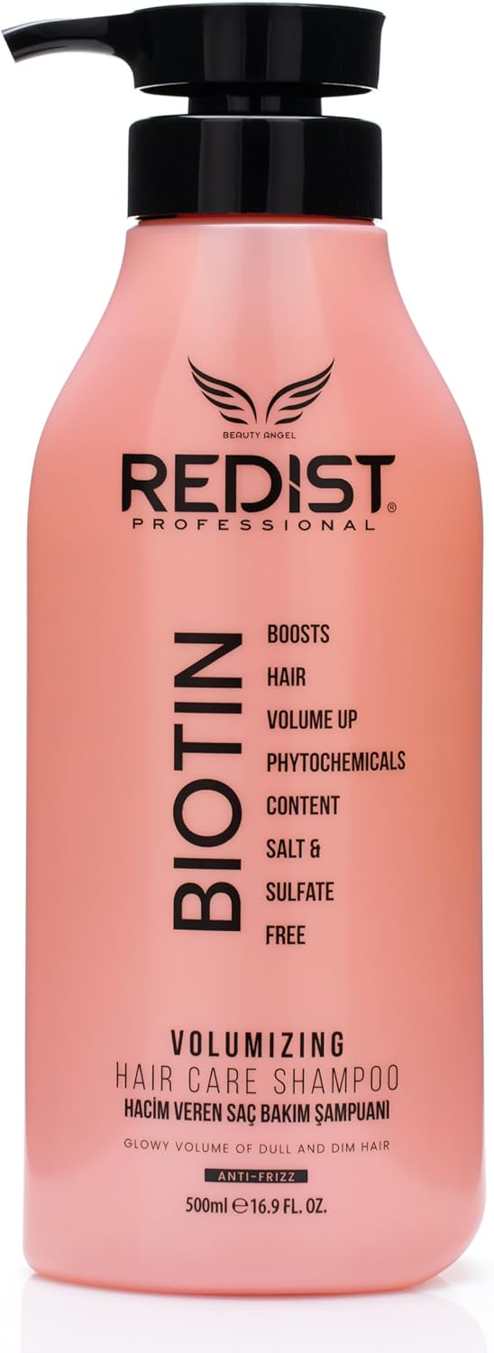 Redist Biotin Shampoo 500ml Volumizing Strengthening Formula Boosts Hair Growth Sulphate Salt Free For Thin Weak or Coloured Hair Nourishing Thickening Care