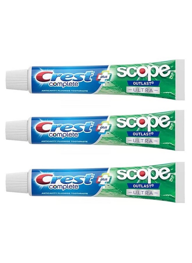 Crest - Crest Complete Whitening Plus Scope Outlast Ultra Toothpaste 6.5 oz (184g) - Pack of 3 - Image 1