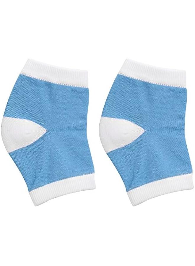 Generic Spa Gel Socks Spa Heel Socks Moisturizing Heel Socks Heal Dry Cracked Heels Exfoliating Dry Heel(Blue)  - Image 1