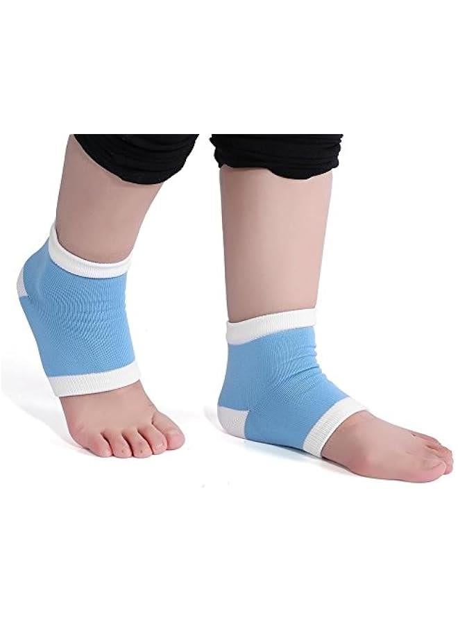 Generic Spa Gel Socks Spa Heel Socks Moisturizing Heel Socks Heal Dry Cracked Heels Exfoliating Dry Heel(Blue)  - Image 5