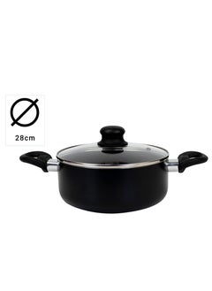 Wilson Casserole With Glass Lid Durable Marble Coating, Aluminium Construction, Nonstick Dish For Gas Induction & Ceramic Hobs Induction Bottom 28 x 13cm  - Image 4