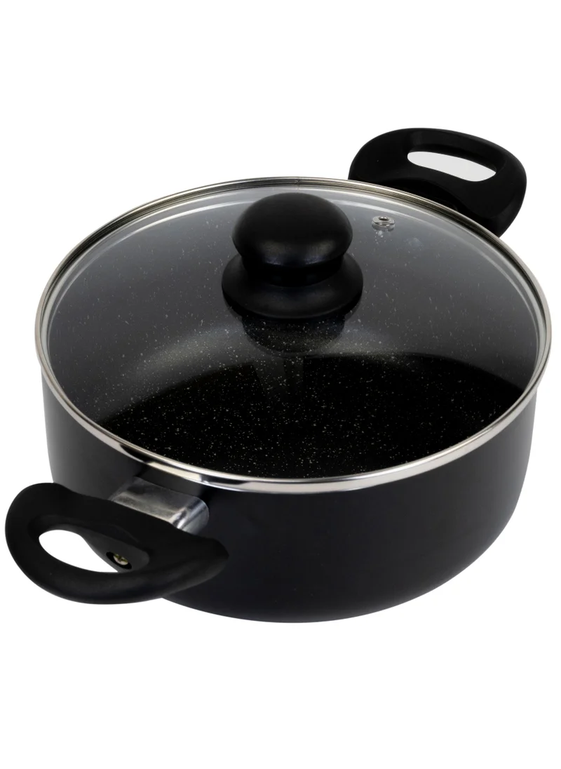 ويلسون Casserole With Glass Lid Durable Marble Coating, Aluminium Construction, Nonstick Dish For Gas Induction & Ceramic Hobs Induction Bottom 28 x 13cm