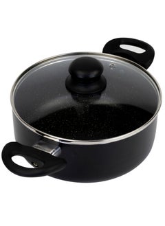 Wilson Casserole With Glass Lid Durable Marble Coating, Aluminium Construction, Nonstick Dish For Gas Induction & Ceramic Hobs Induction Bottom 28 x 13cm  - Image 1