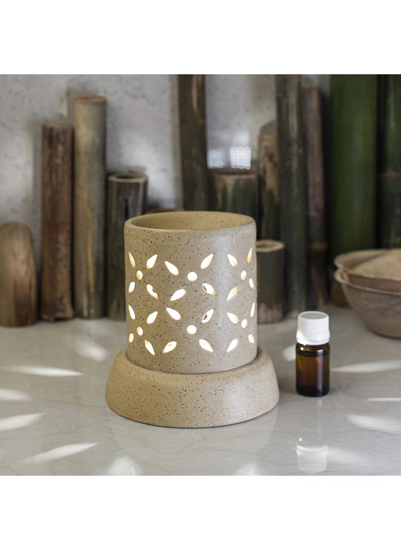 HS HINDUSTANI SAUDAGAR Hindustani Saudagar Electric Aroma Oil Burner Tea Light LampPollution Free Handmade Ceramic Electric TLight Lamp Incense Oil Diffuser  - Image 2