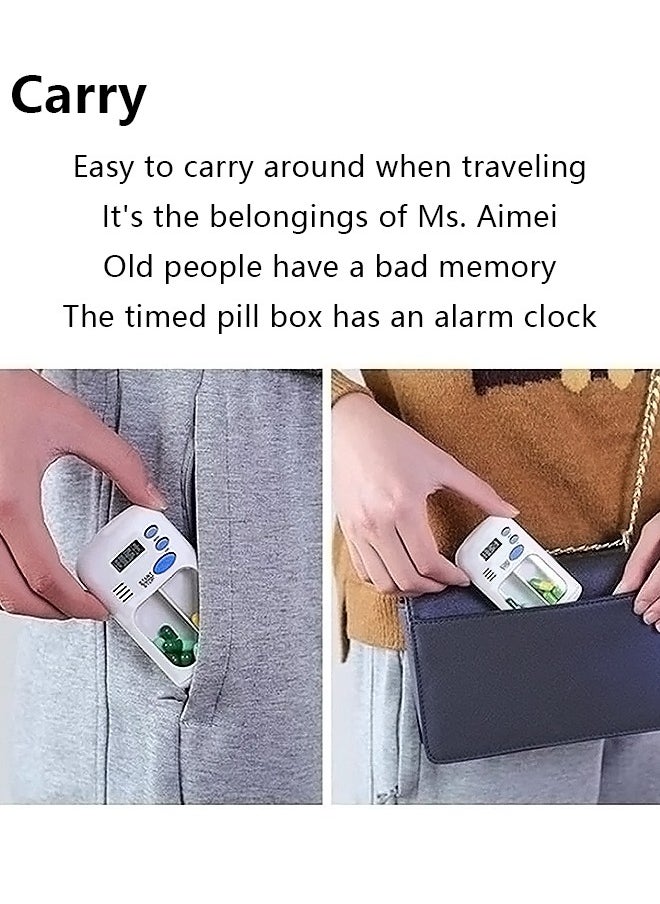 Healife - Smart Pill Dispenser with Dual Compartments & Automatic Reminder, Easy-to-Set Timer for Medication Management - Image 1