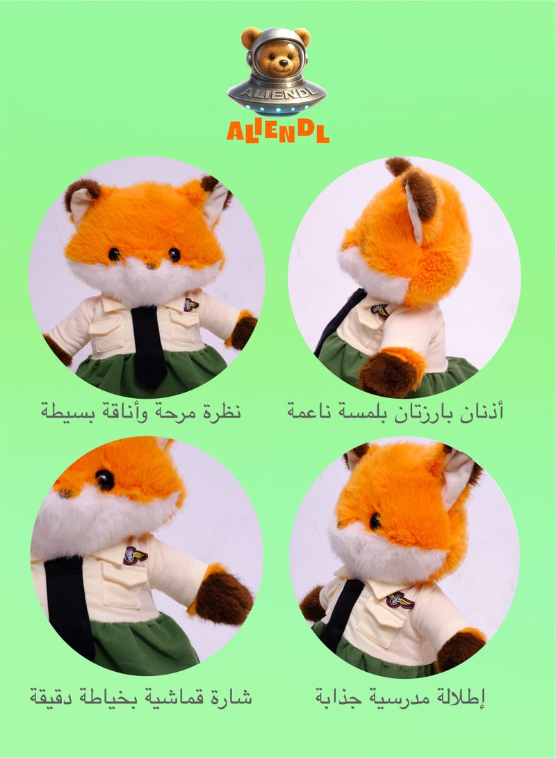 ALIENDL Witty Fox – Plush Fox Stuffed Animal Toy for Baby Kids, Soft Cute Fox Plush Doll Gift Set with Removable Dress & Pouch, Perfect Gift for Kids, Friends & Couples - Image 5