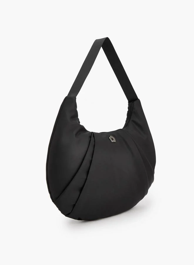 Missy Pleated Shoulder Bag With Zip Closure