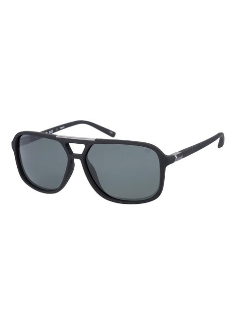 men Precision 8505 Aviator Sunglasses Black 58mm