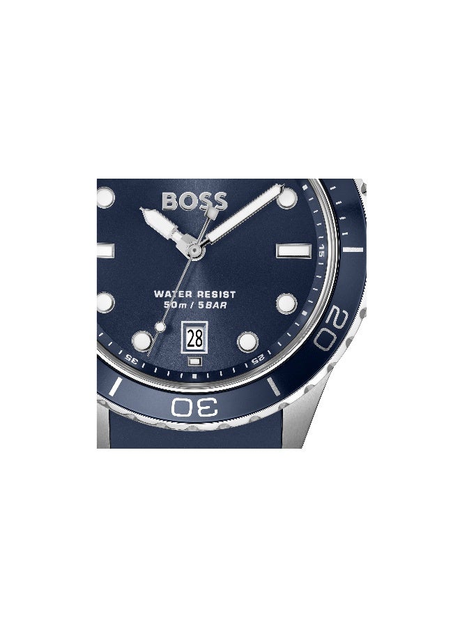 HUGO BOSS BOSS Troper Sport Men's Quartz Watch with Blue Dial and Blue Silicone Strap - 1514292 - Image 4