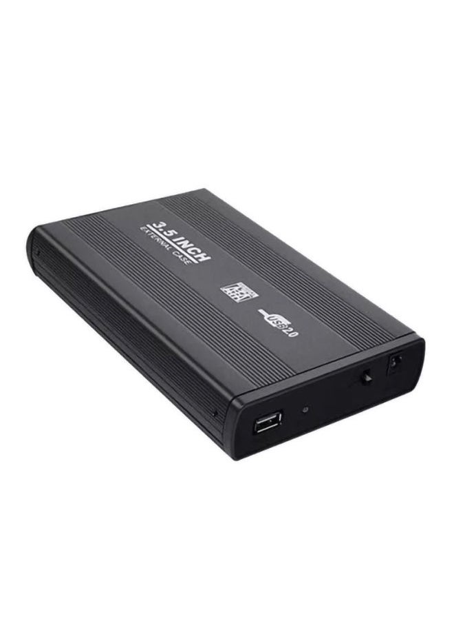 Desktop Computer Portable Metal Cooling Mechanical Hard Disk DC12V DC Power Supply 3.5-inch USB2.0 Hard Disk Box-Color:Black  - Image 4
