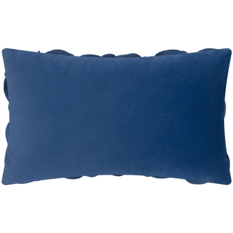 KINGROSE Handmade 3D Flower Accent Throw Pillow Cover Home Decorative Pillow Case Soft Rectangle Cushion Cover for Sofa Living Room Bed Sofa Couch 12 x 20 Inches Velvet Navy Blue - Image 5