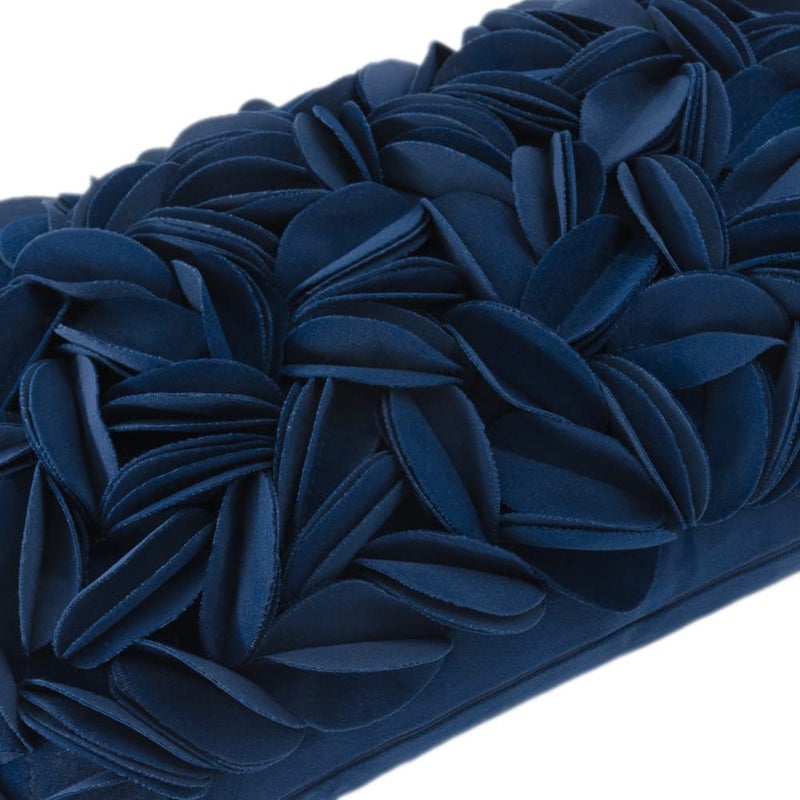 KINGROSE Handmade 3D Flower Accent Throw Pillow Cover Home Decorative Pillow Case Soft Rectangle Cushion Cover for Sofa Living Room Bed Sofa Couch 12 x 20 Inches Velvet Navy Blue - Image 2