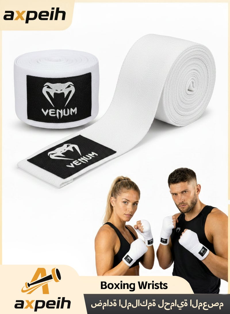VENUM Boxing Hand Wraps for Men & Women 5M Stretch Cotton Wrist Support Bandages for Muay Thai MMA Kickboxing Gym Training Knuckle Protection with Hook & Loop Closure - Image 1