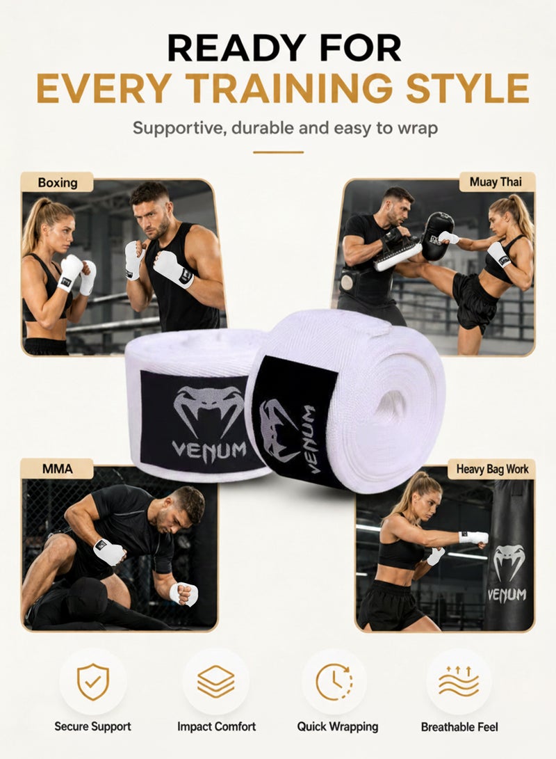 VENUM Boxing Hand Wraps for Men & Women 5M Stretch Cotton Wrist Support Bandages for Muay Thai MMA Kickboxing Gym Training Knuckle Protection with Hook & Loop Closure - Image 5