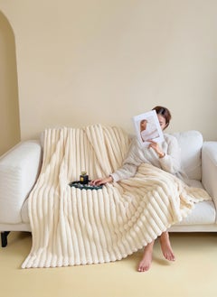 Sharpdo Light Luxury Short-Pile Rabbit Fur Thickened Blanket, Suitable for Office Nap Blanket, Sofa Blanket 200*230CM(Pillowcase Not Included)  - Image 4