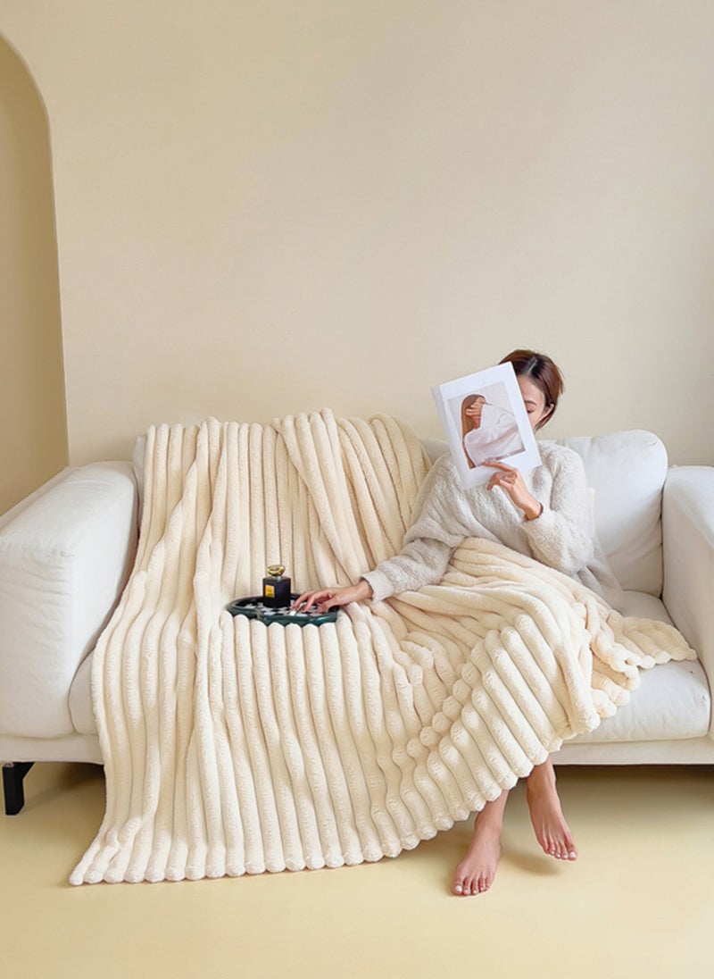 Sharpdo - Light Luxury Short-Pile Rabbit Fur Thickened Blanket, Suitable for Office Nap Blanket, Sofa Blanket 200*230CM(Pillowcase Not Included) - Image 1