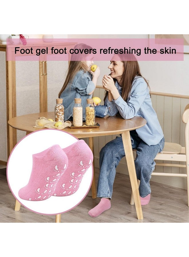 Calyrex Moisturizing Socks & Gel Socks For Dry Cracked Feet - Foot Care Heel Socks For Dry Cracked Feet - Cracked Heel Repair Treatment Healthy Feet Stocking Stuffers For Women, Multicolour - Image 4