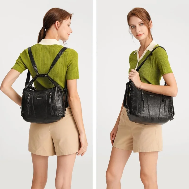 برشلونة Wash Leather Shoulder Bag Women's Bag 21-K 1838