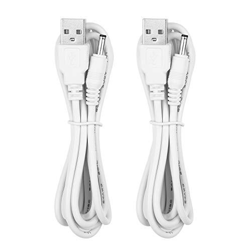 Smays Charger Replacement for Nuface Mini Toothbrush, Caytraill Facial, Fairywill and Dnsly Brush - Power Cord Cable 5 ft (2-Pack) - Image 1