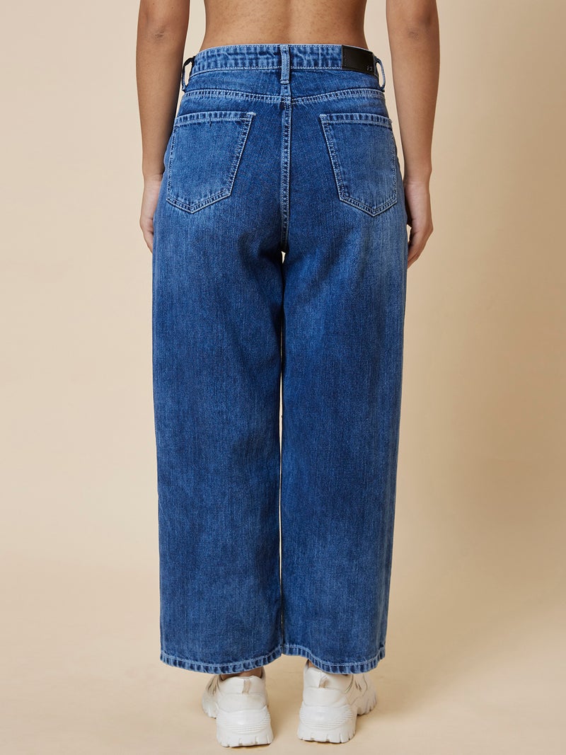 globus Globus Women Blue Boyfriend Fit Light Fade Jeans  - Image 3