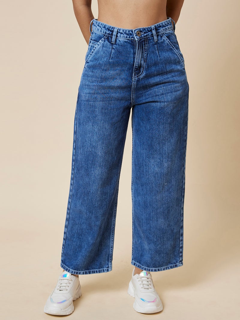 globus Globus Women Blue Boyfriend Fit Light Fade Jeans  - Image 2