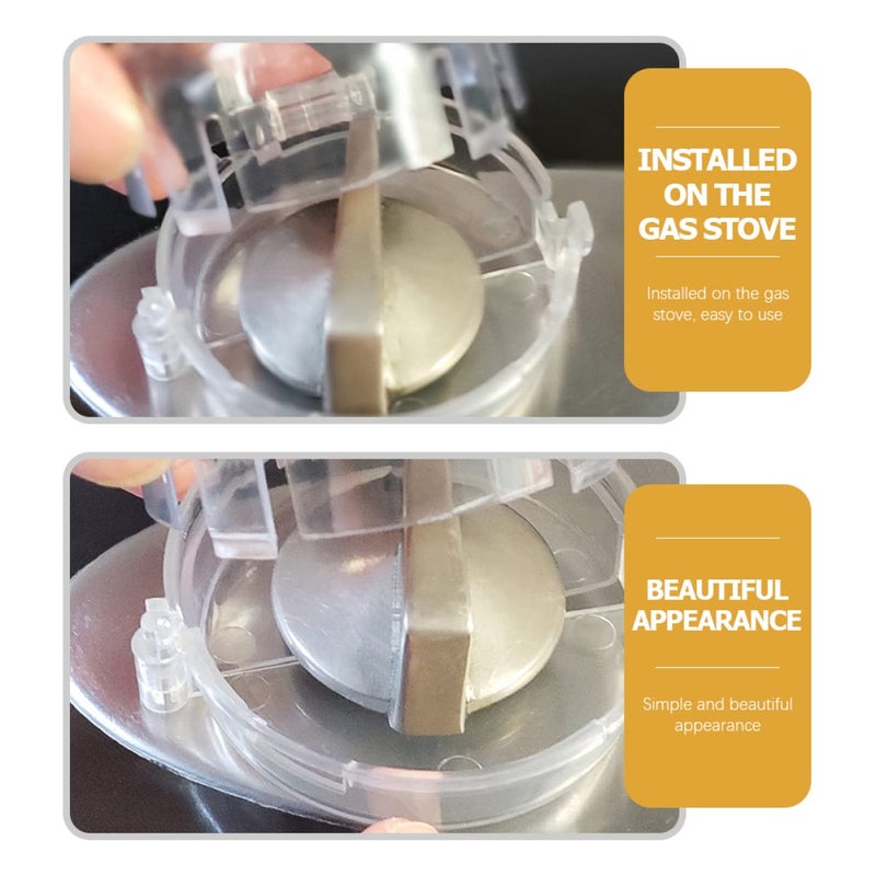 Mobestech 6-Pack Transparent Gas Stove Knob Covers, Baby Safety Kitchen Accessories, Universal Fit Oven Knob Protectors - Image 2