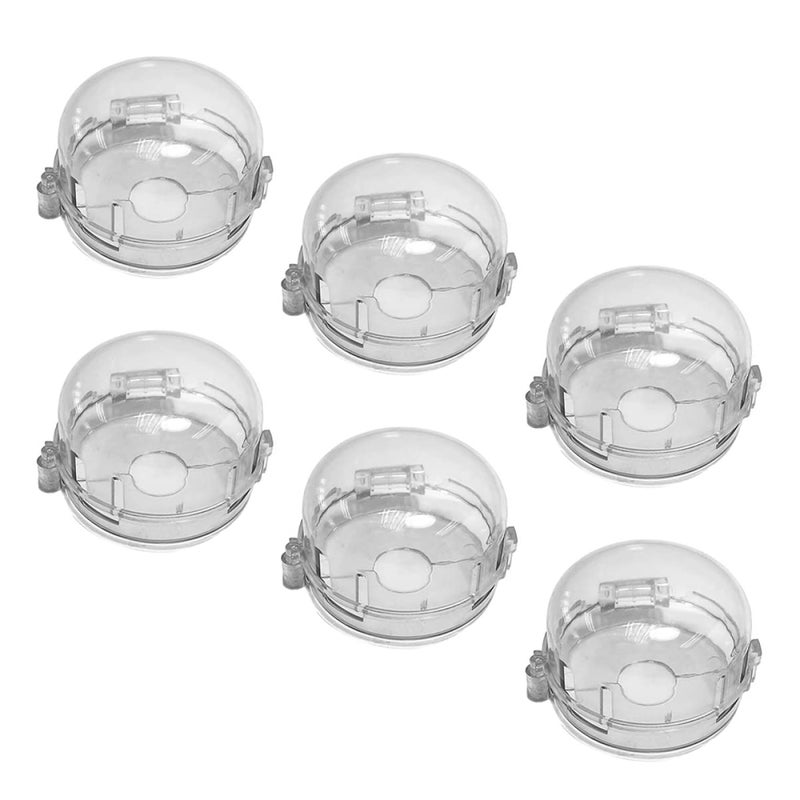 Mobestech 6-Pack Transparent Gas Stove Knob Covers, Baby Safety Kitchen Accessories, Universal Fit Oven Knob Protectors - Image 1
