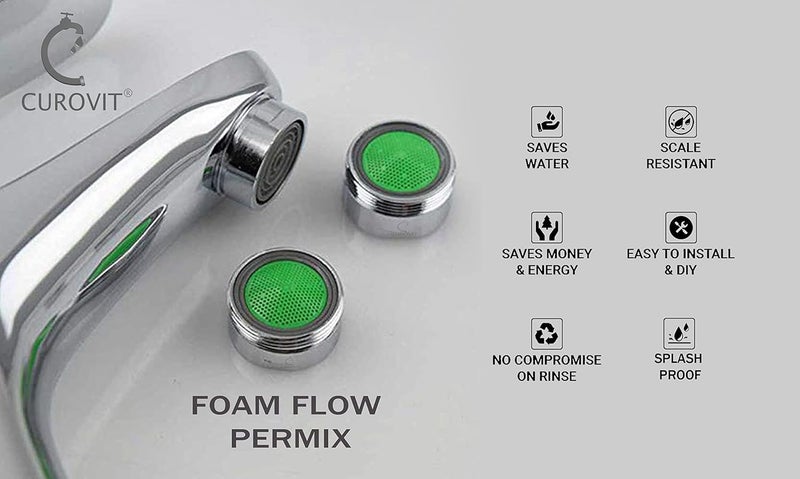 CUROVIT CUROVIT Brass Male Aerator Foam Flow Pack of 20pc 24mm for Elevate Your Faucet Flow  - Image 4