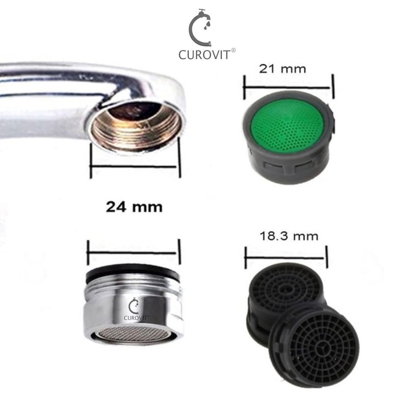CUROVIT CUROVIT Brass Male Aerator Foam Flow Pack of 20pc 24mm for Elevate Your Faucet Flow  - Image 5