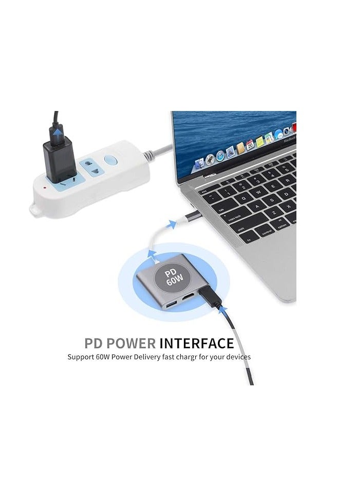 USB-C to HDMI Adapter, USB 3.1 Type C to HDMI 4K Multiport AV Converter with USB 3.0 Port Mac HDMI Adapter,USB-C Digital AV Multi Port Adapter Compatible MacBook Pro/ S8+/S9+/Projector/Monitor（Gray） - Image 4