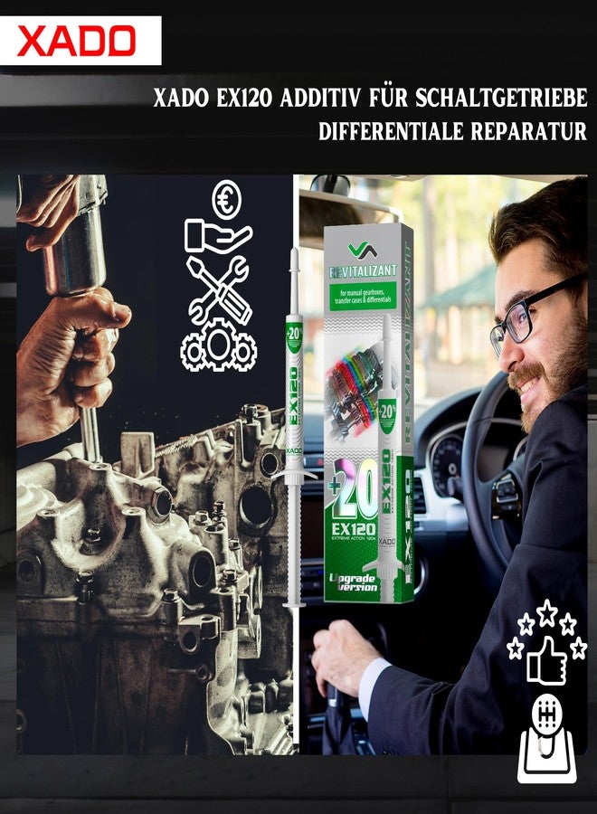 XADO EX120 Manual Transmission Fix - Treatment for Stick Shift Gearboxes, Transfer Cases & Differentials | Friction Modifier Additive - Repairs Sticking, Shudder and Slipping - Image 3