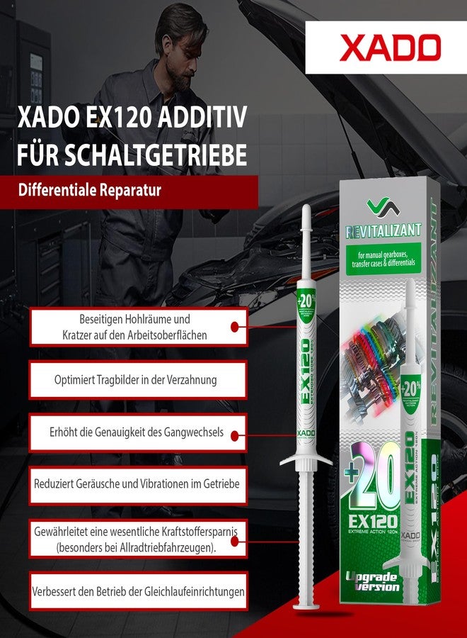 XADO EX120 Manual Transmission Fix - Treatment for Stick Shift Gearboxes, Transfer Cases & Differentials | Friction Modifier Additive - Repairs Sticking, Shudder and Slipping - Image 2