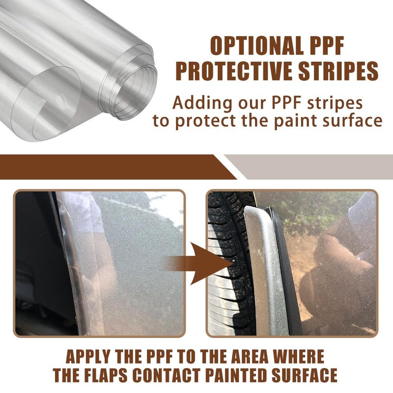 Muslogy Mud Flaps for 2022-2025 Maverick MudFlap Front&Rear Mud Guards 4PCS No Drilling Needed Exterior Accessories Splash Guard Compatible with Ford Maverick 22-25(Not for 2025 Maverick Lobo Edition) - Image 3