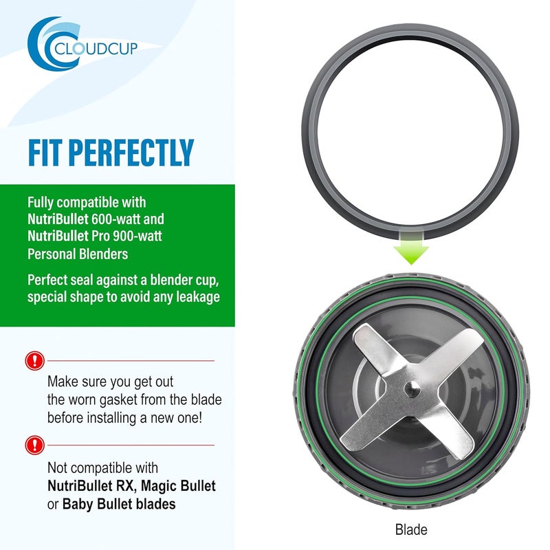 CloudCUP Gasket Replacement Rubber Seal Ring Gaskets for Nutribullet Parts Accessories Blender 900 Series 600W and 900W - Image 3