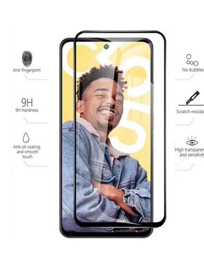 Realme C55 Premium Tempered Glass Screen Protector - Black  - Image 2