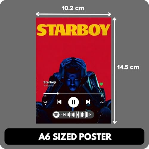 auraposter Paper The Weeknd Poster (Set of 40) | The Weeknd Mini Posters (15 x10 cm) | Mini Posters of The Weeknd's songs for Wall, Bedroom, Living room | Glue Dots Included - Image 4