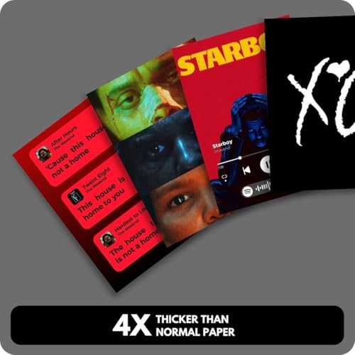 auraposter Paper The Weeknd Poster (Set of 40) | The Weeknd Mini Posters (15 x10 cm) | Mini Posters of The Weeknd's songs for Wall, Bedroom, Living room | Glue Dots Included - Image 2