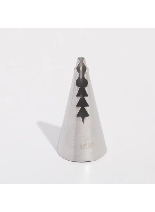 Korean Style Skirt Piping Mouth Barbie Pleated Skirt Piping Mouth 304 Stainless Steel Baking DIY Tool Small-Specifications:090 - Image 1