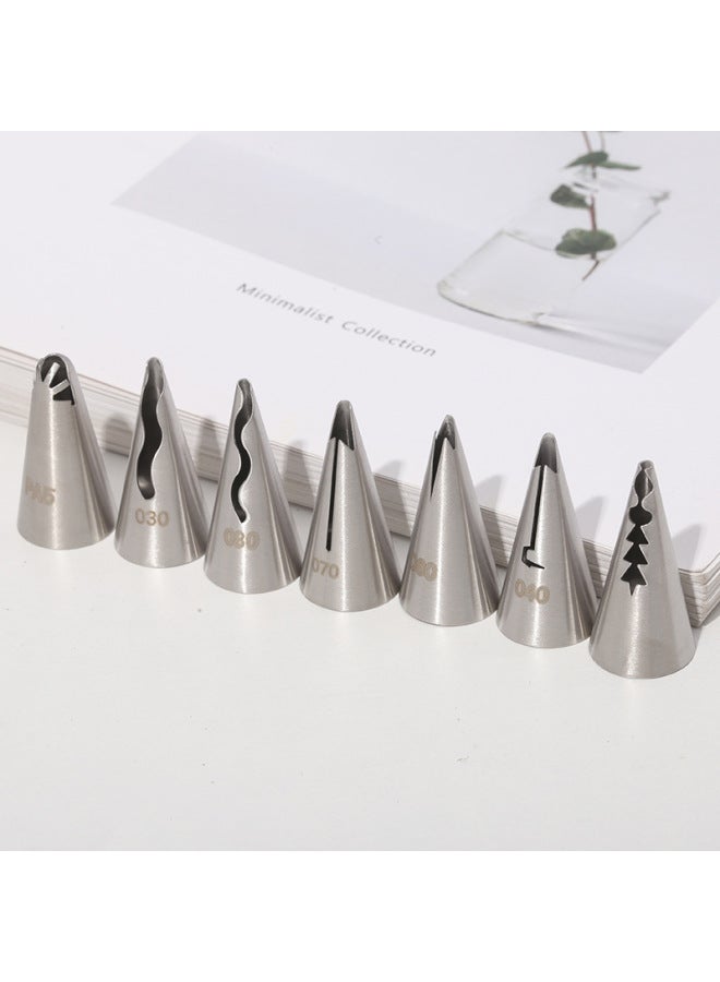 Korean Style Skirt Piping Mouth Barbie Pleated Skirt Piping Mouth 304 Stainless Steel Baking DIY Tool Small-Specifications:090 - Image 2