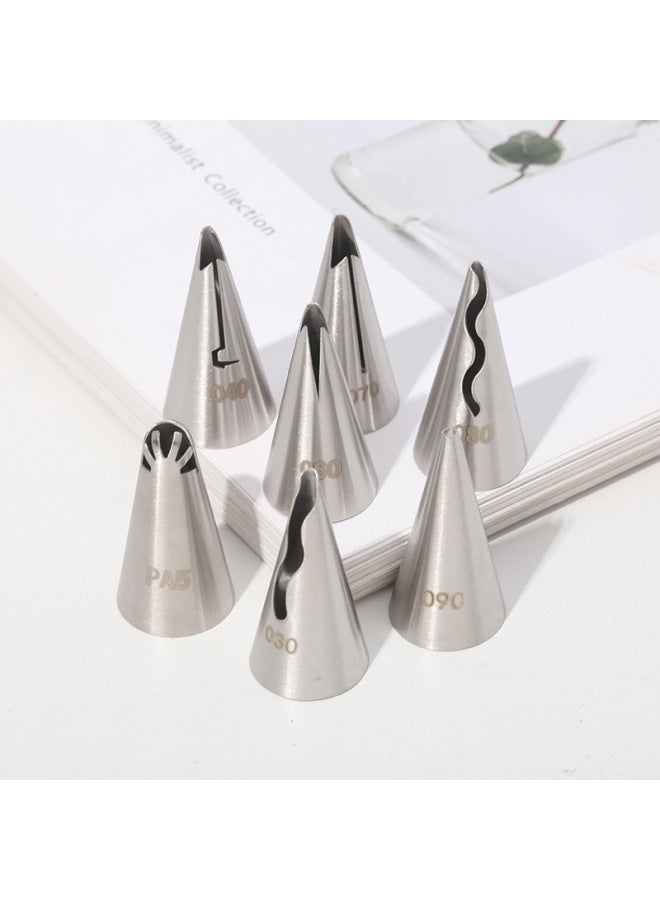 Korean Style Skirt Piping Mouth Barbie Pleated Skirt Piping Mouth 304 Stainless Steel Baking DIY Tool Small-Specifications:090 - Image 3