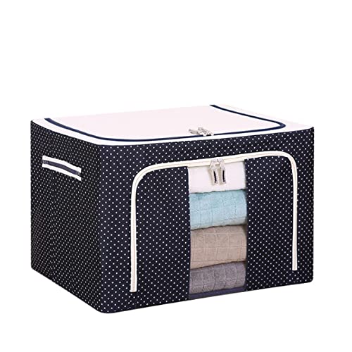 Gokich Gokich Oxford fabric Living Box Wardrobe Organizer Storage Boxes for Clothes with Zip 66 Litre Pack of 1 66 LTR  - Image 1