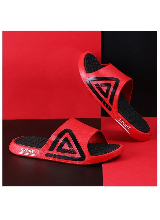 ZCM-HAPPY Unisex Shower Slippers Men's Women's Non-Slip Flat Sandals Suitable for Outdoor or Indoor or Bathroom Use  - Image 1