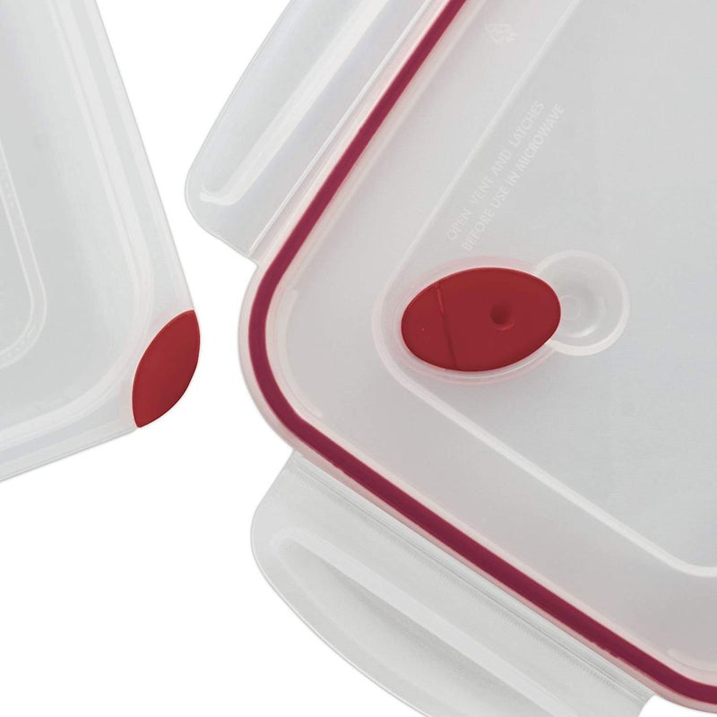 Sterilite Ultra-Seal 16 Cup Rectangle, Airtight Food Storage Container, Latching Lid, Microwave and Dishwasher Safe, Clear With Blue Gasket, 1-Pack - Image 2