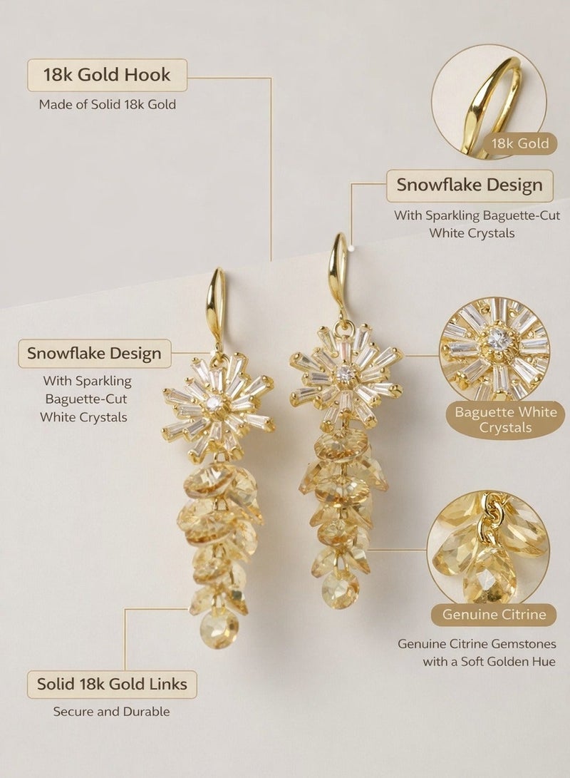R.C.E Accessories Star Earrings for Women & Girls – Elegant Gold Plated Earing with Dropped Gold Crystal Design, Sparkling Fashion Jewelry, Stylish Earing for Everyday Wear, Parties & Gifting - Image 4