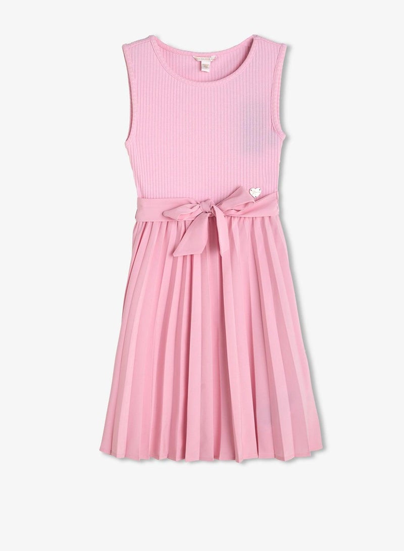 GUESS Youth Pleated Sleeveless Midi Dress With Belt - Image 2