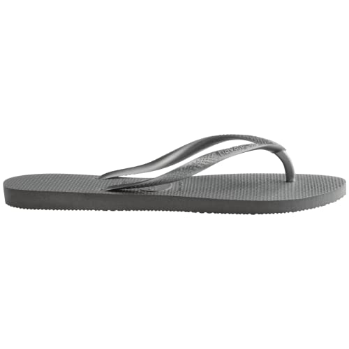 Havaianas Women's Slim Flip Flops Sandals - Steel Grey, 7/8 - Image 3