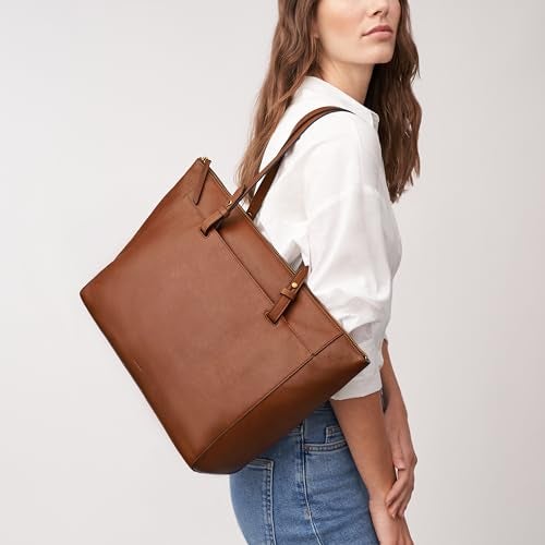 Fossil Women's Rachel Leather Tote Bag Purse Handbag, Medium Brown (Model: ZB7507200) - Image 5